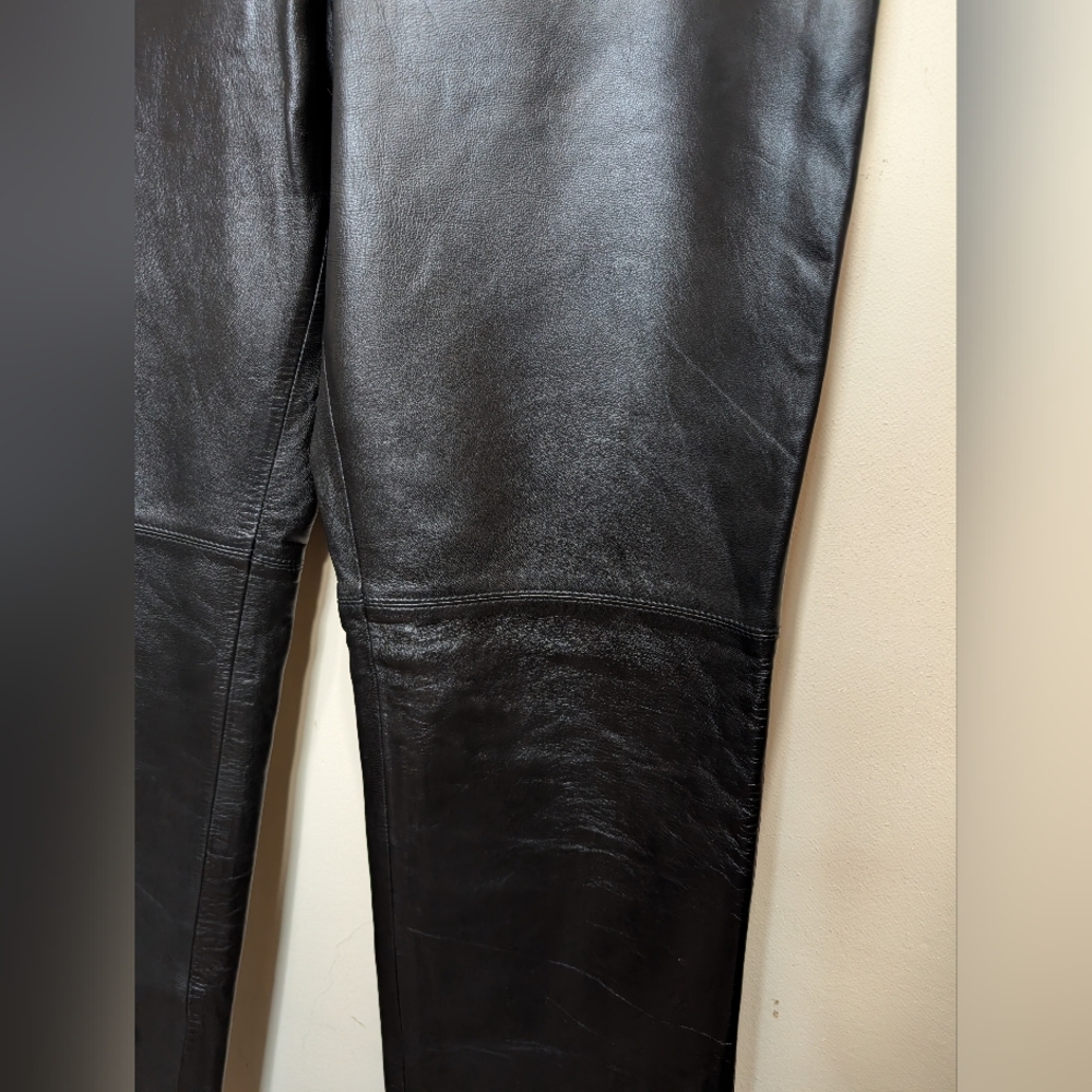 Tommy Hilfiger Black Leather Pants - Picture 3 of 13